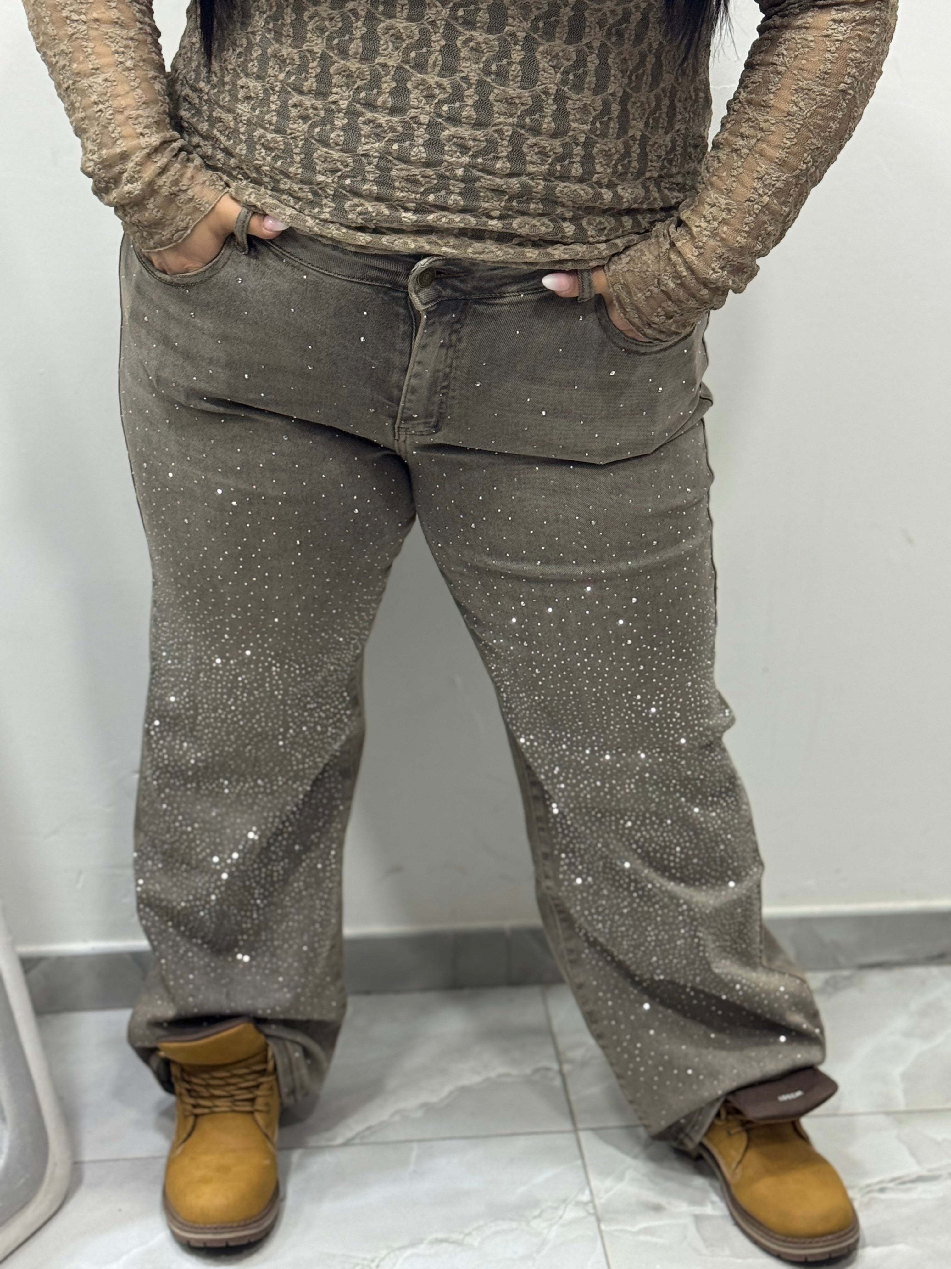 Jeans Full Strass Samy