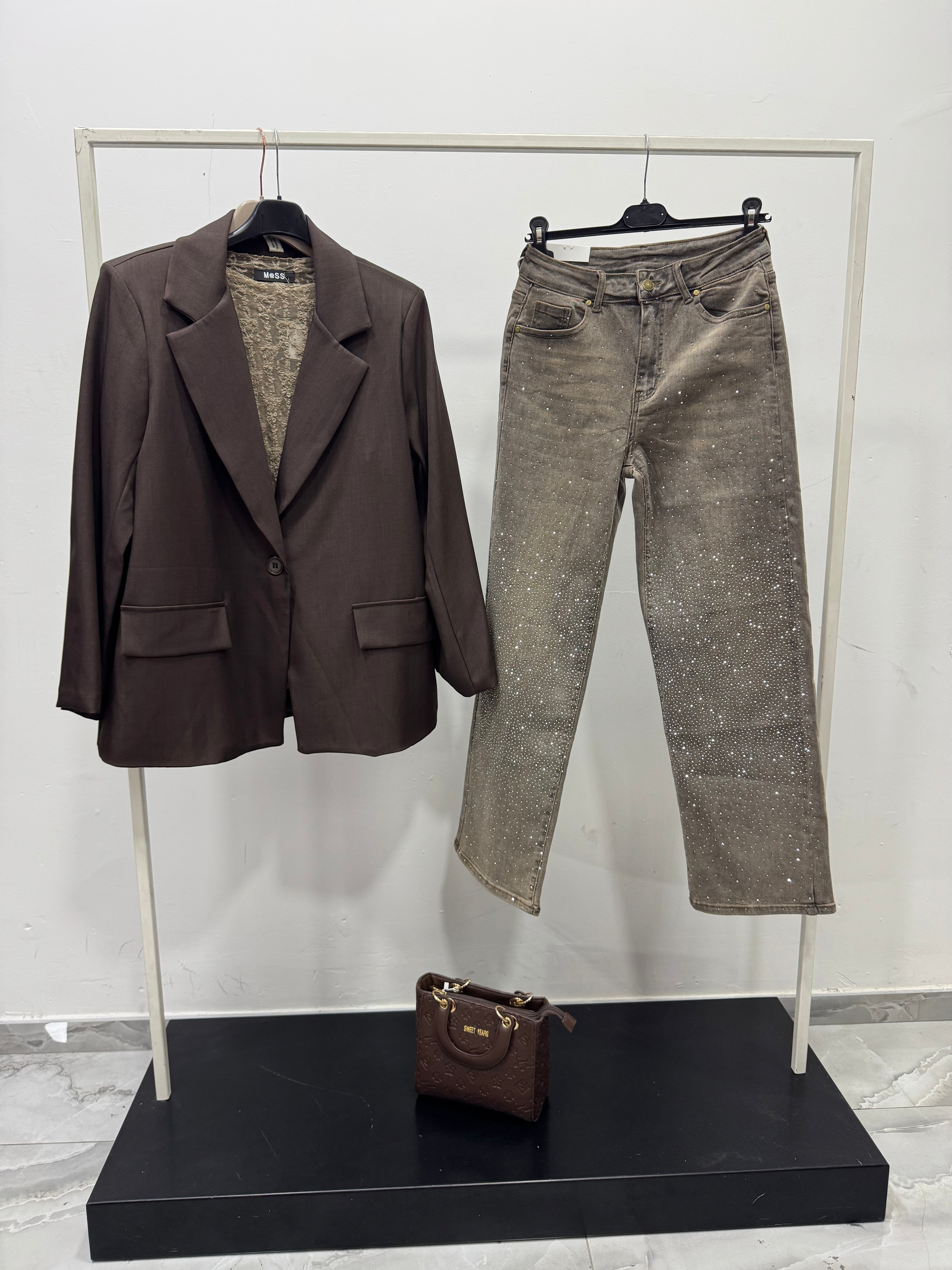 Jeans Full Strass Samy