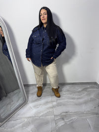 Camicia in jeans crystal