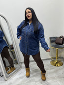 Camicione in jeans diamond