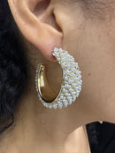 Orecchini cerchio perla
